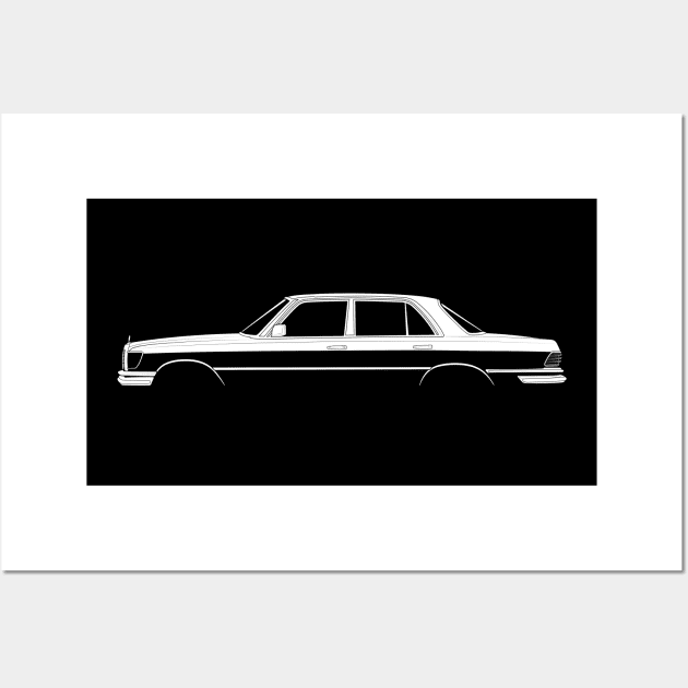 Mercedes-Benz 280 SE (W116) Silhouette Wall Art by Car-Silhouettes